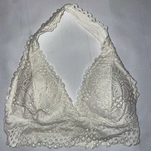 White lace bralette